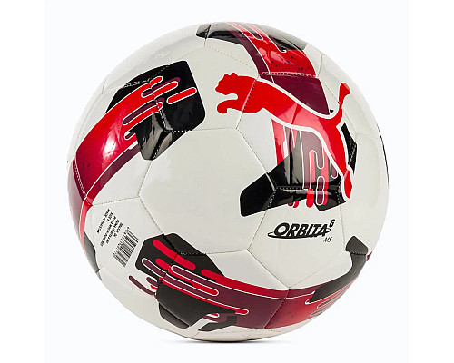 М'яч футбольний Puma Orbita 6 MS розмір 4, біло-червоний