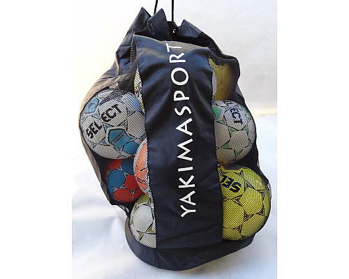 Сумка для м'ячів Yakimasport 100064 (10-15 м'ячів), чорна
