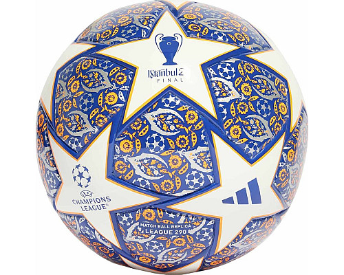М'яч футбольний Adidas Junior UCL League Istanbul 290 HU1575 розмір 4, синьо-білий