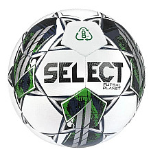 М'яч футзальний Select FUTSAL PLANET v22 розмір 4, біло-зелений