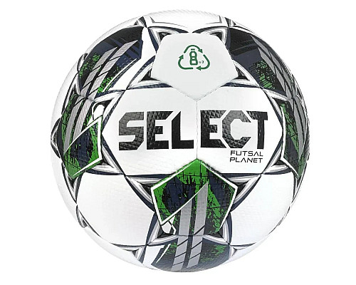 М'яч футзальний Select FUTSAL PLANET v22 розмір 4, біло-зелений