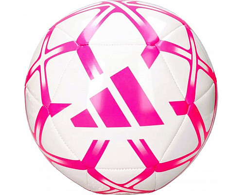 М'яч футбольний Adidas Starlancer Club TRN розмір 5, біло-рожевий