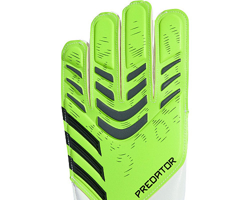 Рукавички воротарські Adidas Predator Training limonkowe JN5362 р. 4, біло-зелені
