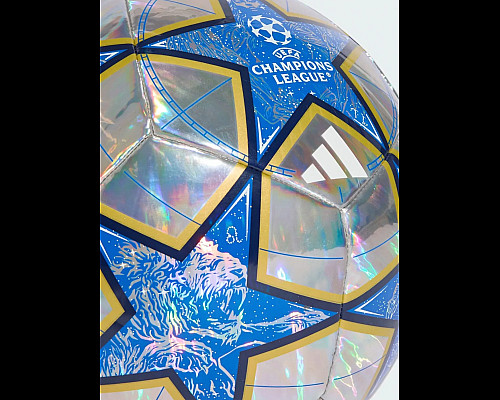 Футбольний м'яч Adidas UCL Training 25/26 League Stage Foil розмір 5, сріблясто-синій