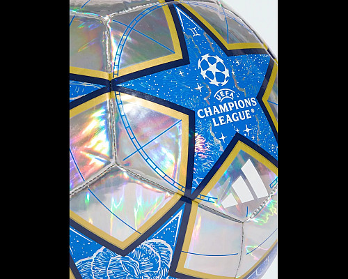 Футбольний м'яч Adidas UCL Training 25/26 League Stage Foil розмір 5, сріблясто-синій