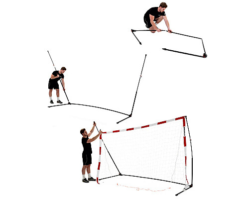 Ворота для гандболу QUICKPLAY Handball 06791 240 х 170 см, червоні