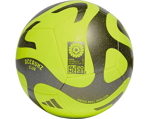 М'яч футбольний Adidas BALL Oceauz Club Ball HZ6932 розмір 4, жовто-чорний