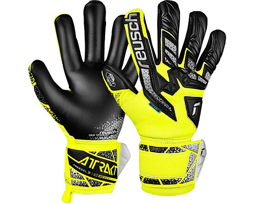 Рукавички воротарські Reusch Attrakt Freegel Silver 5570235 2025 р.8, жовто-чорні