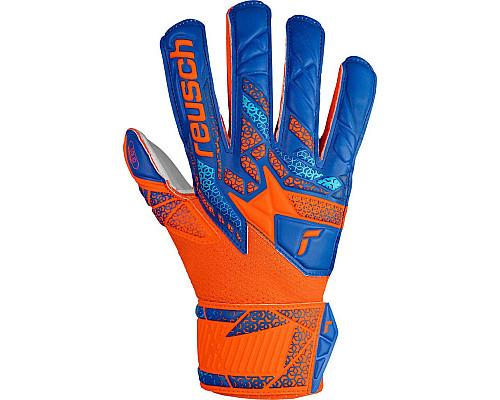 Рукавички воротарські Reusch Attrakt Solid Finger Support Junior 5472510 2290 р.8, синьо-помаранчеві