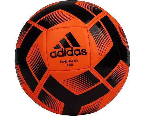 М'яч футбольний Adidas Starlancer Club Ball IA0973 розмір 4, чорно-помаранчевий