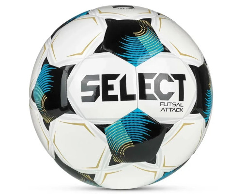 М'яч футзальний Select Futsal Attack v26 розмір 4, біло-чорний