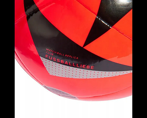 Футбольний м'яч Adidas Fussballliebe Euro 2024 Club розмір 5, червоно-чорний