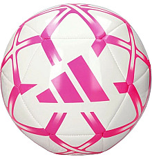 М'яч футбольний Adidas Starlancer Club IP1646 розмір 3, біло-рожевий