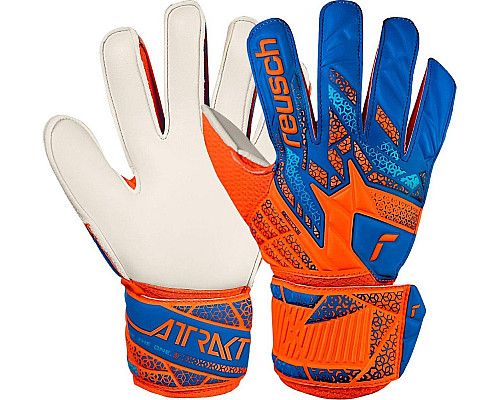 Рукавички воротарські Reusch Attrakt Solid Junior 5572515 2290 р.5,5, помаранчево-сині