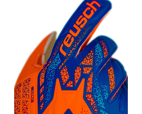 Рукавички воротарські Reusch Attrakt Solid Junior 5572515 2290 р.5,5, помаранчево-сині