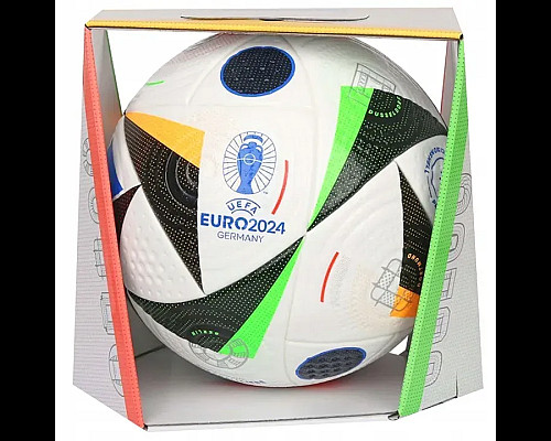 Футбольний м'яч Adidas Fussballliebe Euro 2024 OMB розмір 5, біло-чорний