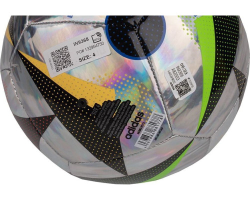 Футбольний м'яч Adidas Euro24 Fussballliebe Training Foil сріблястий IN9368 розмір 4 Футбольний м'яч Adidas Euro24 Fussballliebe Training Foil сріблястий IN9368 розмір 4