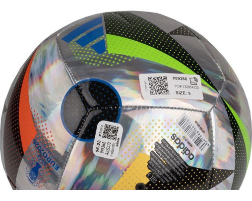 Футбольний м'яч Adidas Euro24 Fussballliebe Training Foil сріблястий IN9368 розмір 4 Футбольний м'яч Adidas Euro24 Fussballliebe Training Foil сріблястий IN9368 розмір 4