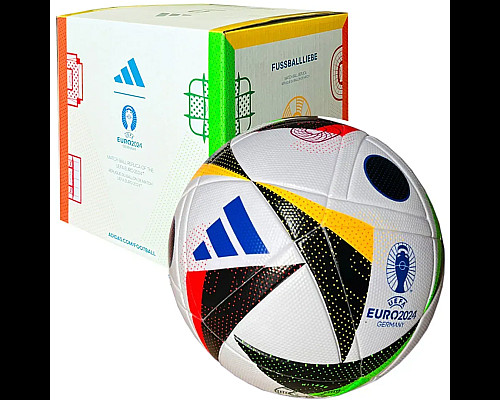 Футбольний м'яч Adidas Fussballliebe Euro 2024 League Box розмір 5, біло-чорний