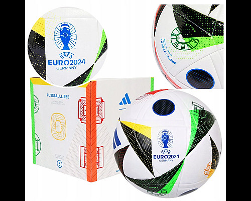 Футбольний м'яч Adidas Fussballliebe Euro 2024 League Box розмір 5, біло-чорний