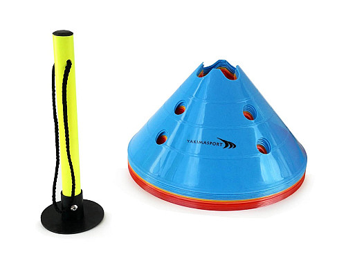 Конуси для футболу Yakimasport 100120 20 шт, різнокольорові