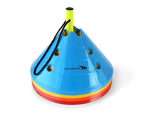 Конуси для футболу Yakimasport 100120 20 шт, різнокольорові