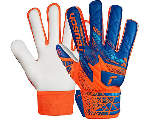 Рукавички воротарські Reusch Attrakt Starter Solid Finger Support Junior 5472511 2290 р.5, помаранчево-сині