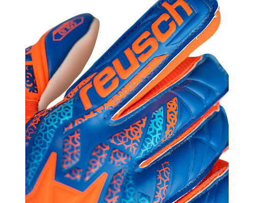 Рукавички воротарські Reusch Attrakt Starter Solid Finger Support Junior 5472511 2290 р.5, помаранчево-сині