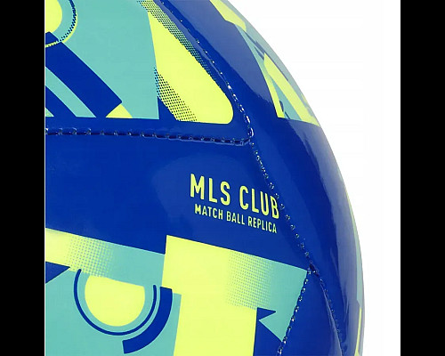 Футбольний м'яч Adidas MLS Club розмір 5, синьо-зелений