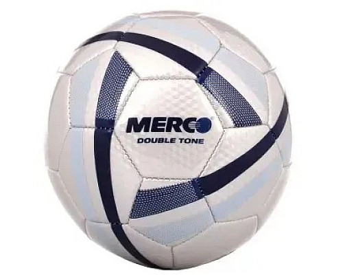 М'яч футбольний Merco Double Tone розмір 4, біло-синій