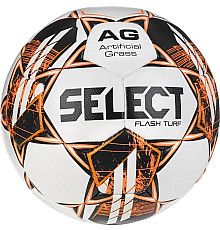 М'яч футбольний Select FLASH TURF v23 розмір 5, біло-оранжевий