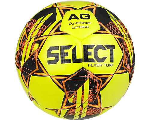 М'яч футбольний Select FLASH TURF v23 розмір 5, жовто-червоний