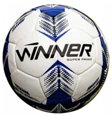 М'яч для футболу Winner Super Primo, розмір 5, біло-синій
