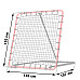 Сітка тренувальна для футболу Neo-Sport NS-491 Rebounder 120 x 120 х 107 см, червона