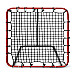 Сітка тренувальна для футболу Neo-Sport NS-491 Rebounder 120 x 120 х 107 см, червона