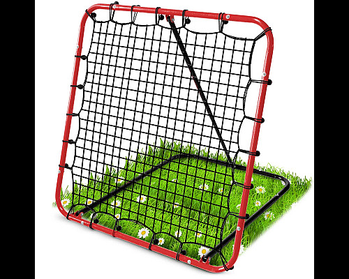 Сітка тренувальна для футболу Neo-Sport NS-491 Rebounder 120 x 120 х 107 см, червона