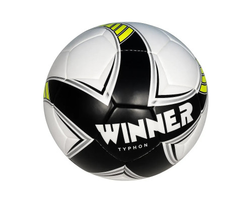 М'яч для футболу Winner Typhon, розмір 5, біло-чорний