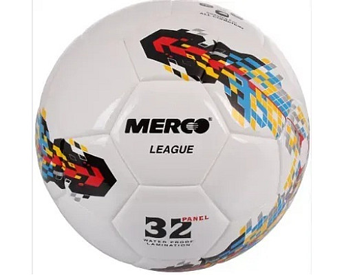 М'яч футбольний Merco League розмір 5, біло-чорний