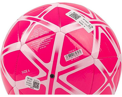 М'яч футбольний Adidas Starlancer Club IP1647 розмір 4, рожево-білий