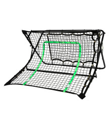 Сітка тренувальна для футболу VIRTUFIT REBOUNDER COMBI KICKBACK 113 х 106 х 61 см, чорно-зелена