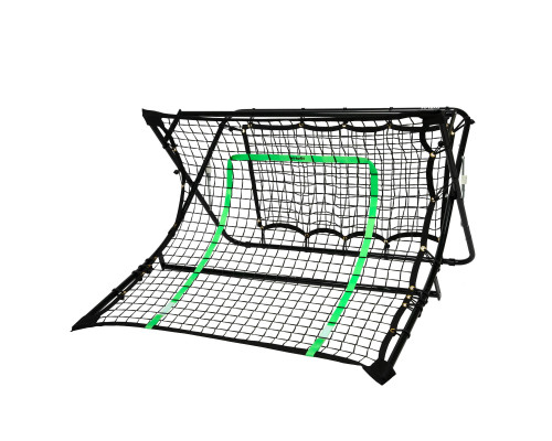 Сітка тренувальна для футболу VIRTUFIT REBOUNDER COMBI KICKBACK 113 х 106 х 61 см, чорно-зелена