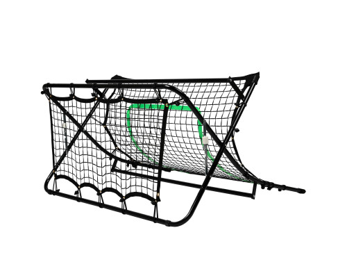 Сітка тренувальна для футболу VIRTUFIT REBOUNDER COMBI KICKBACK 113 х 106 х 61 см, чорно-зелена