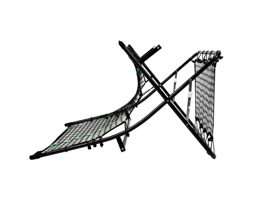 Сітка тренувальна для футболу VIRTUFIT REBOUNDER COMBI KICKBACK 113 х 106 х 61 см, чорно-зелена