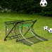 Сітка тренувальна для футболу VIRTUFIT REBOUNDER COMBI KICKBACK 113 х 106 х 61 см, чорно-зелена