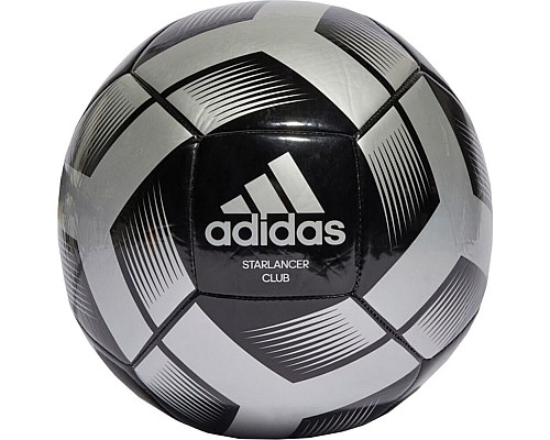 М'яч футбольний Adidas Starlancer Club IA0976 розмір 4, чорно-сірий
