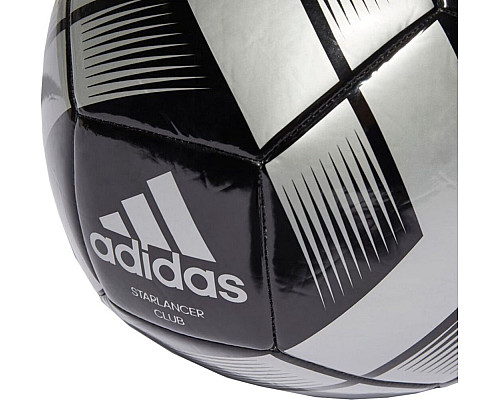 М'яч футбольний Adidas Starlancer Club IA0976 розмір 4, чорно-сірий
