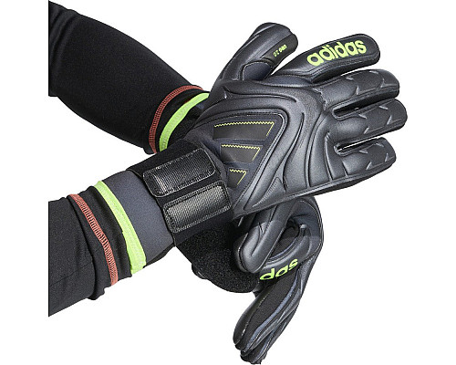 Рукавички воротарські Adidas Copa Pro czarne JN5335 р. 9,5, чорно-зелені