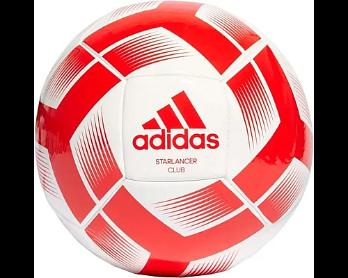 Футбольний м'яч Adidas Starlancer Club розмір 5, біло-червоний