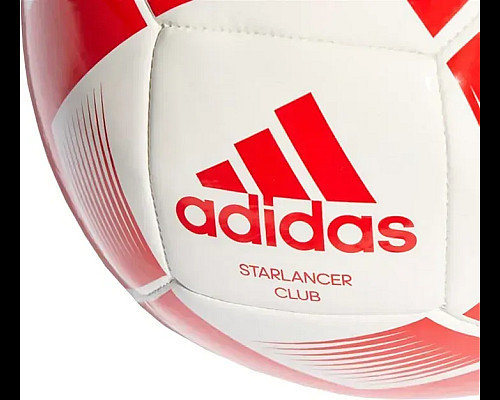 Футбольний м'яч Adidas Starlancer Club розмір 5, біло-червоний