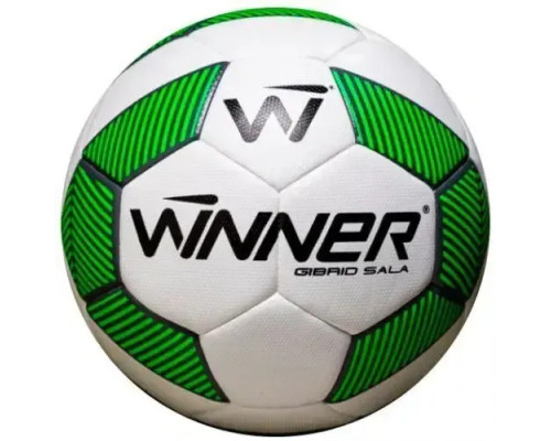 М'яч для футзалу Winner Gibrid Sala розмір 4, біло-зелений